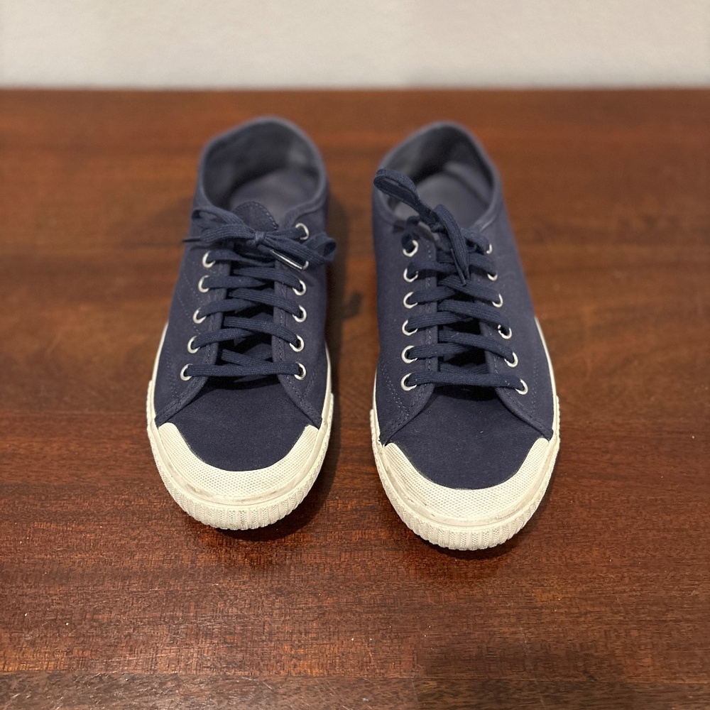 Tretorn Canvas Tennis Shoes - Navy & White, 10